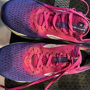 Brooks Pink and Purple Athletic Shoes with Ombré Design
